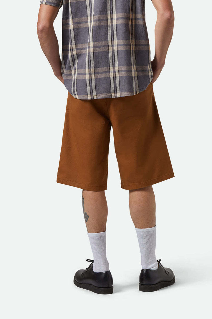 Brixton Choice Chino Baggy Short (Mens) | Washed Copper