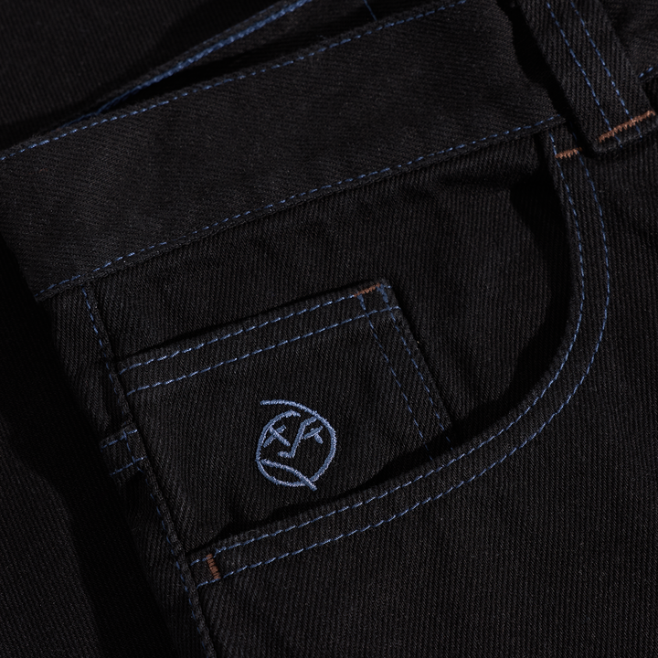 Polar Big Boy Pants | Black/Blue Stitch