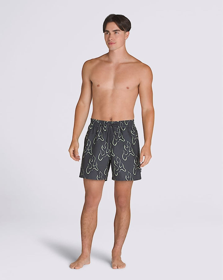 Vans Primary Print Elastic Boardshort (Mens) | Asphalt/Shadow Lime