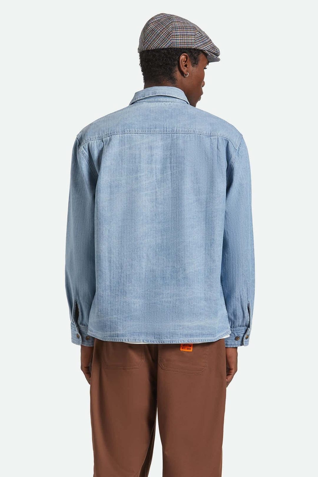 Brixton Herringbone Lightweight Relaxed Overshirt (Men&