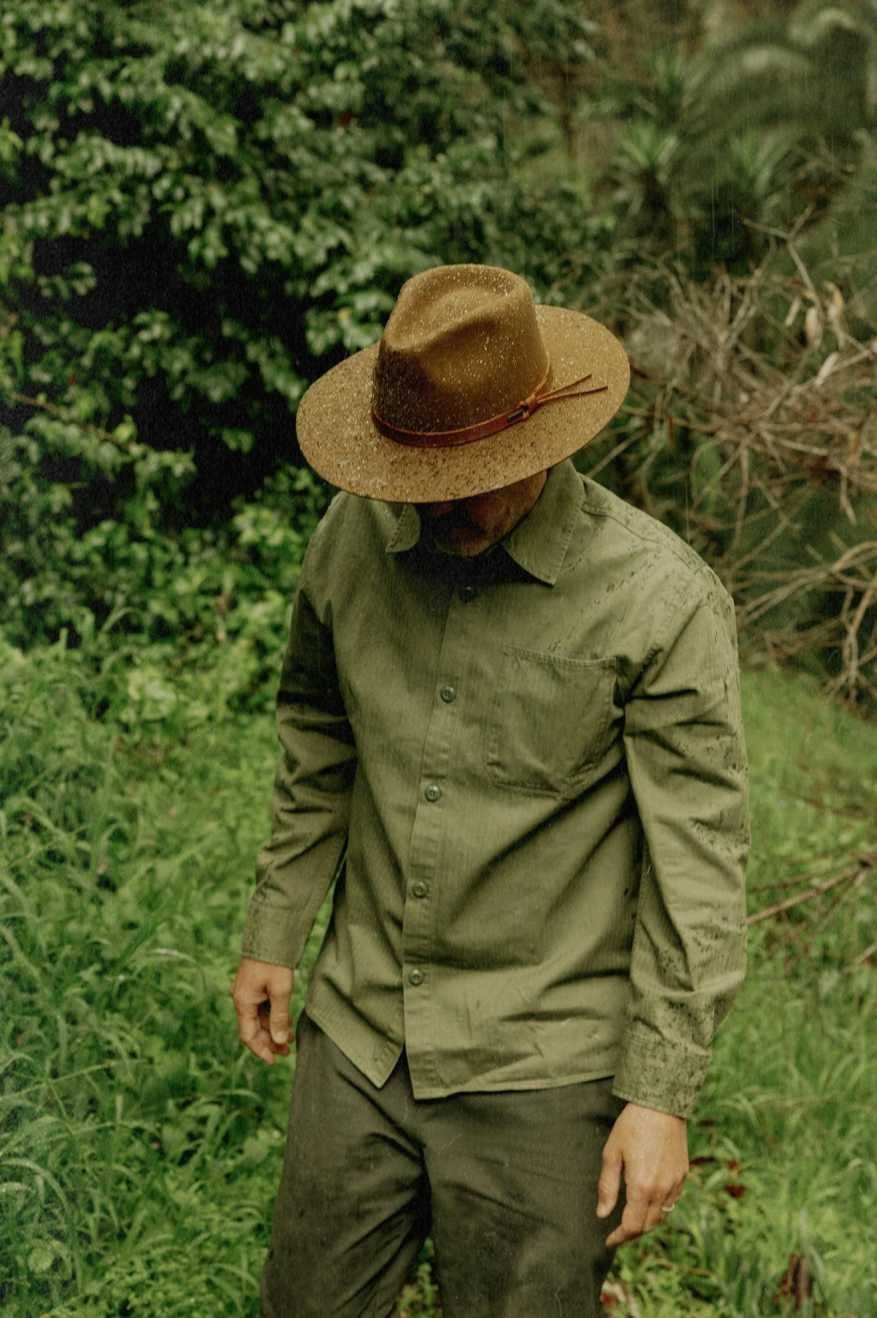 Brixton Hawkins Wthr Guard Cowboy Hat (Unisex) | Coffee