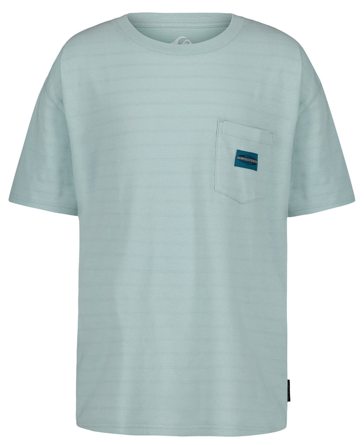 Quiksilver Textured Stripe Ss (Youth) | Blue Haze
