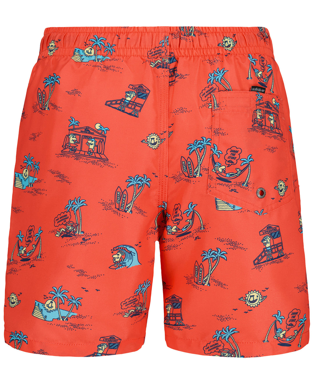 Quiksilver Everyday Mix Volley (Youth) | Hot Coral
