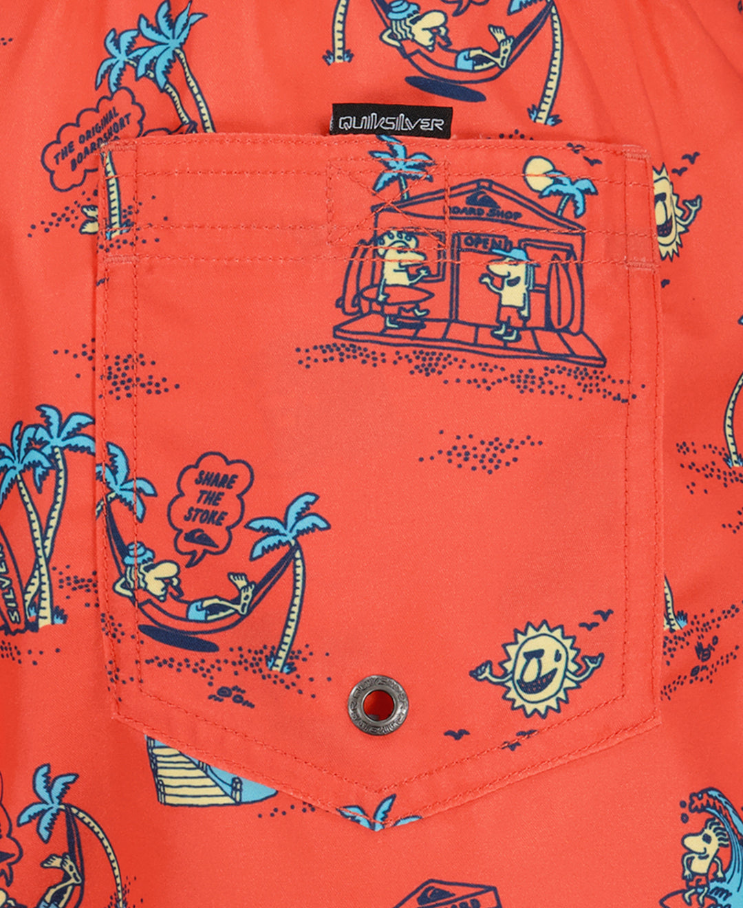 Quiksilver Everyday Mix Volley (Youth) | Hot Coral