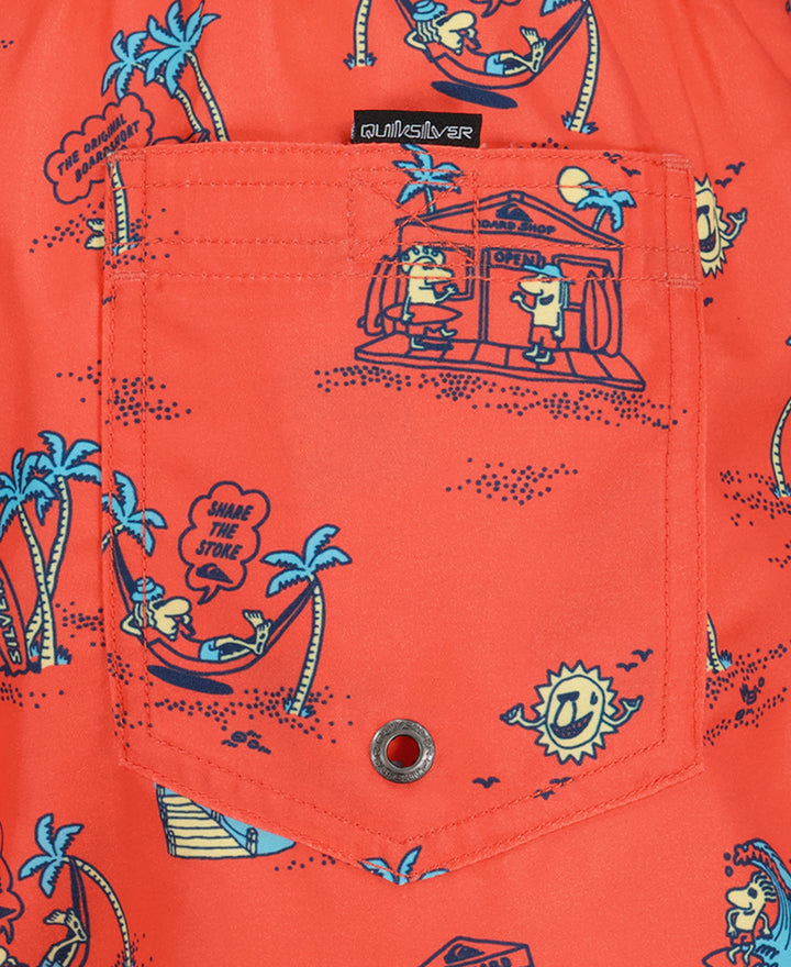 Quiksilver Everyday Mix Volley (Youth) | Hot Coral