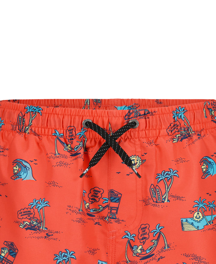 Quiksilver Everyday Mix Volley (Youth) | Hot Coral