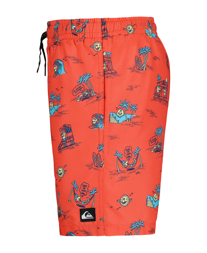 Quiksilver Everyday Mix Volley (Youth) | Hot Coral