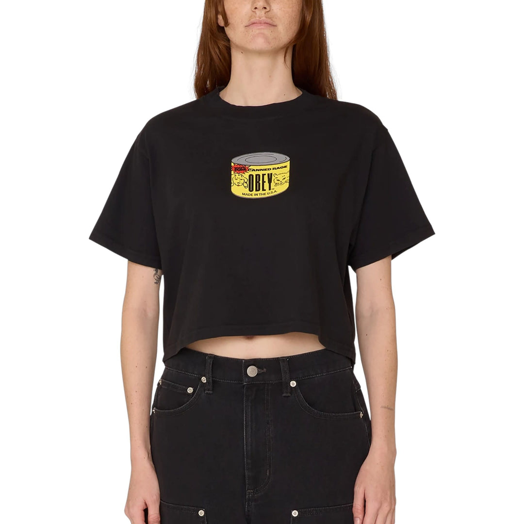 Obey Canned Rage Crop Tee (Women&