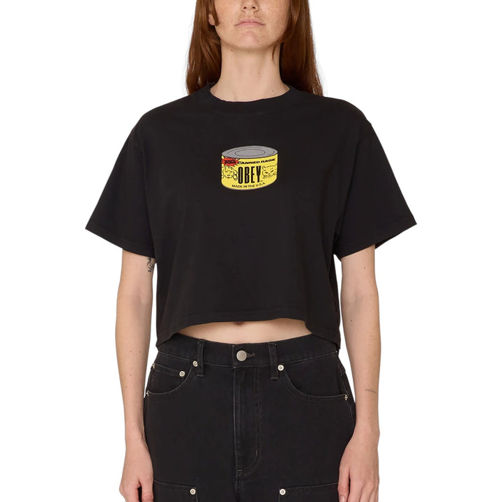 Obey Canned Rage Crop Tee (Women&