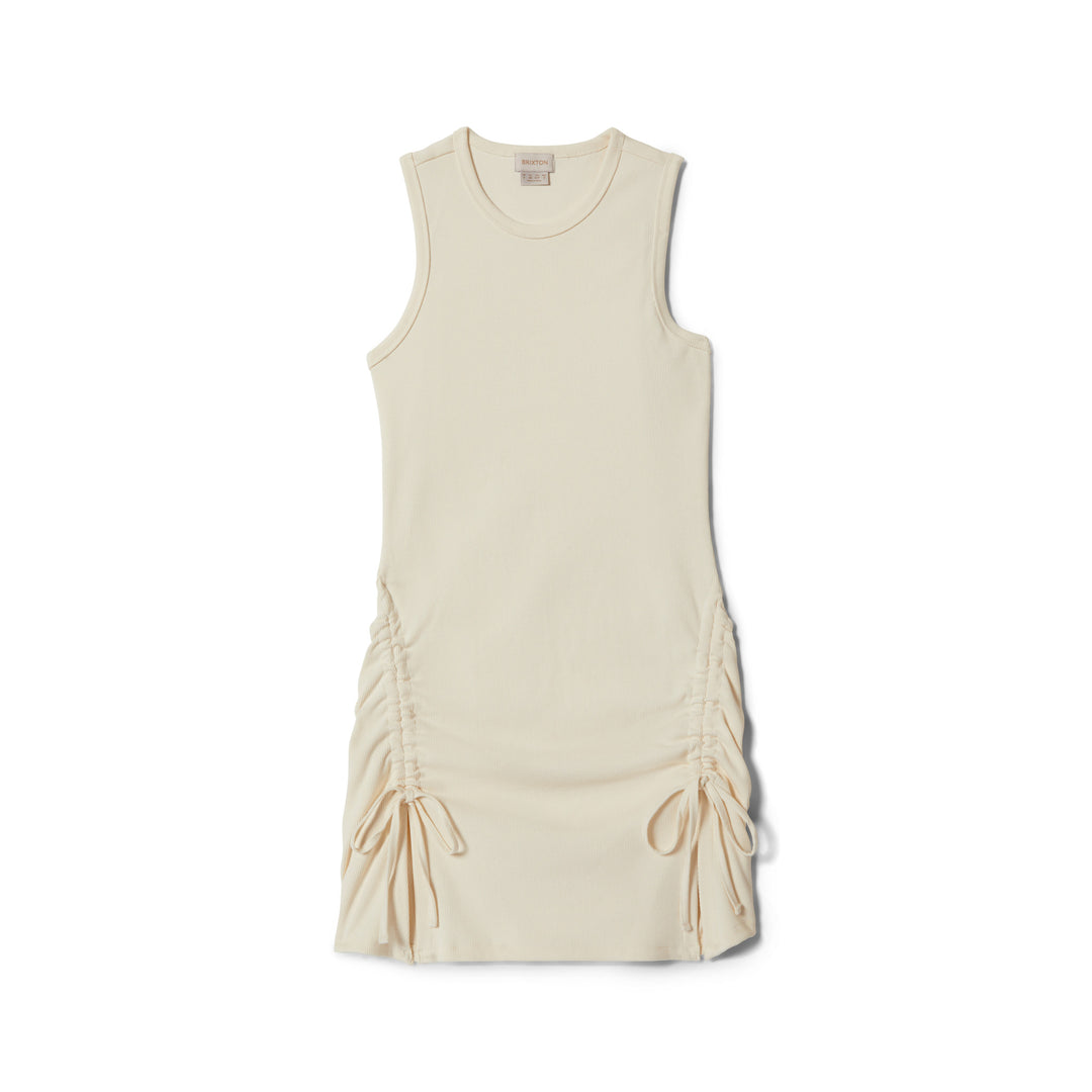 Brixton Ribbed Cinch Mini Dress (Womens) | Black/Off White