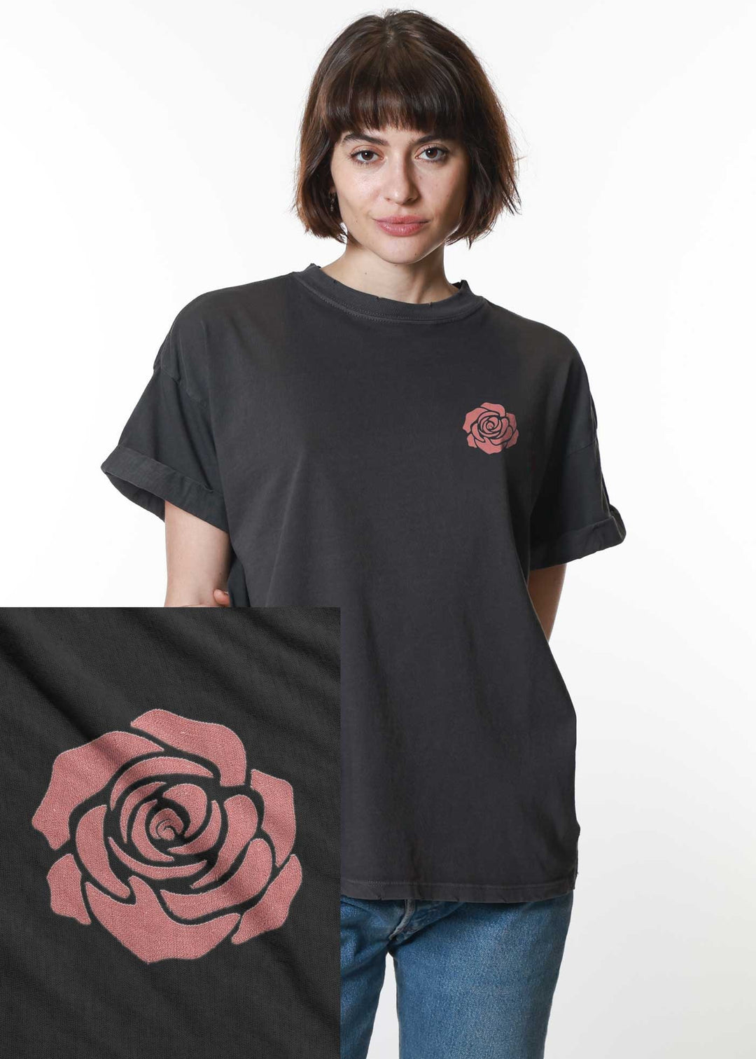 Girl Dangerous Rose Boyfriend Tee (Women&