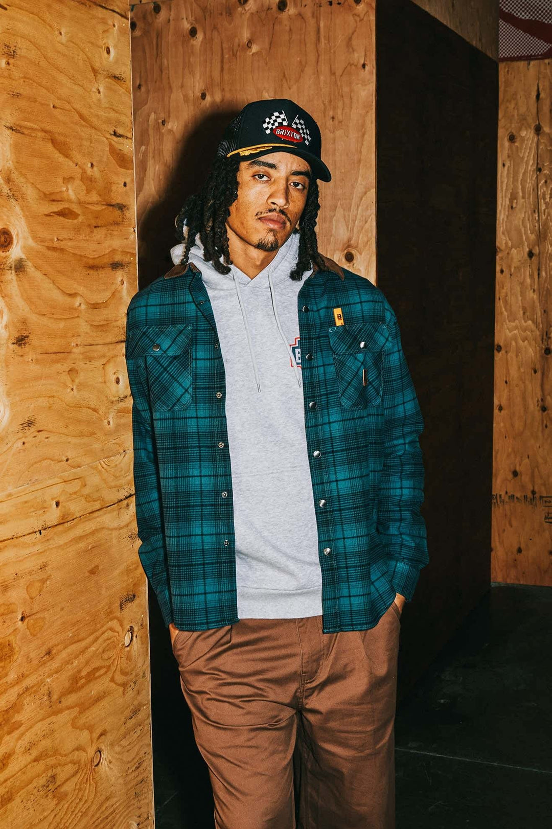 Brixton Builders Bowery Perf Flannel (Men&