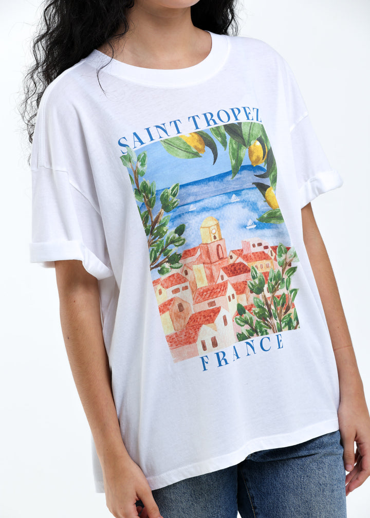 Girl Dangerous Saint Tropez Boyfriend Tee (Women&