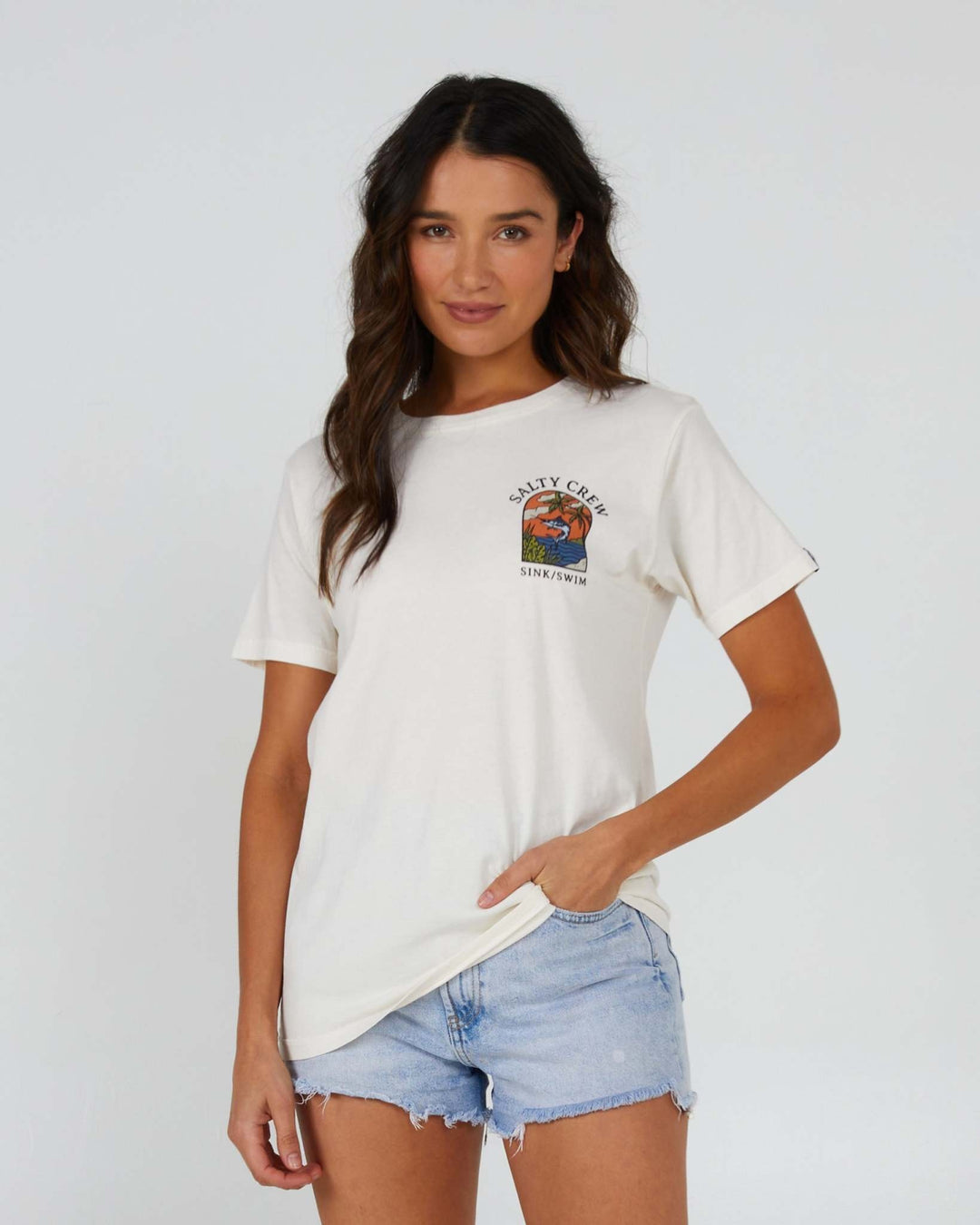 Salty Crew Sail Away Boyfriend Tee (Women&