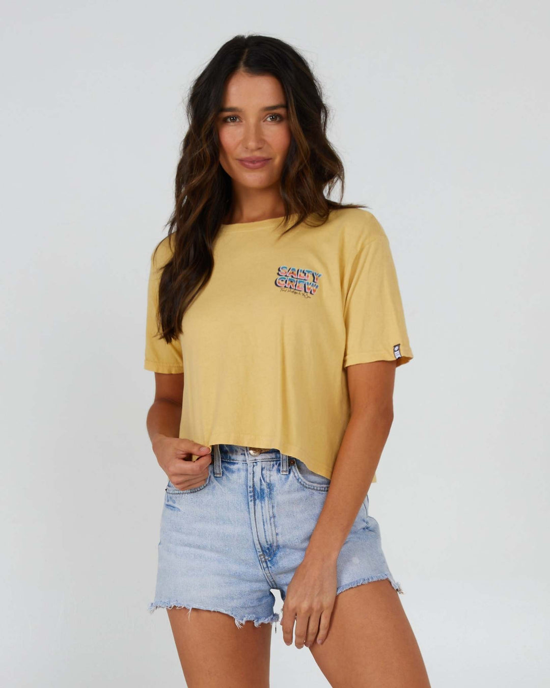 Salty Crew Summertime Crop Tee (Women&