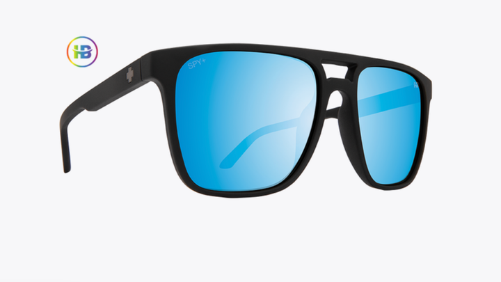 Spy Czar Matte Black | Happy Boost Polarized Ice Blue Mirror
