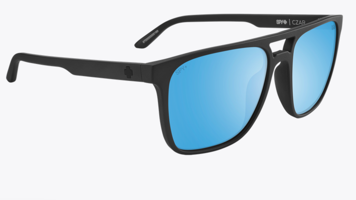 Spy Czar Matte Black | Happy Boost Polarized Ice Blue Mirror