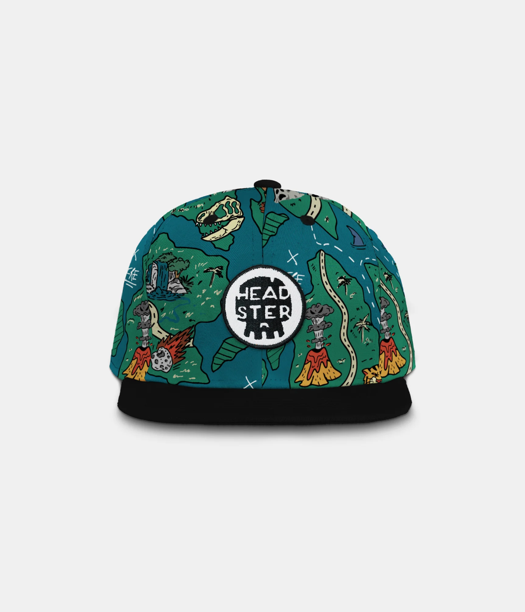 Headster Treasure Map Snapback | Teal Steal