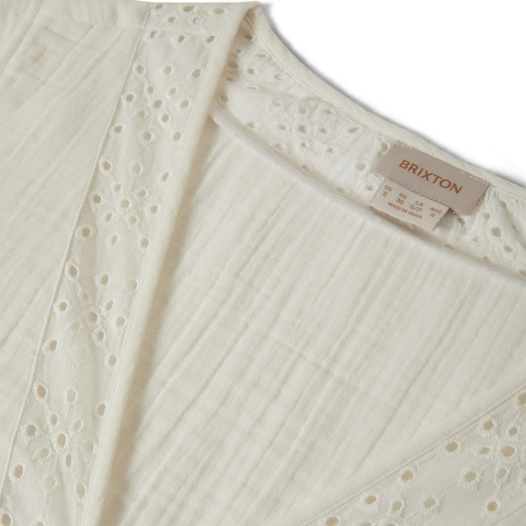 Brixton Seaside Eyelet Top (Womens) | Off White Eyelet