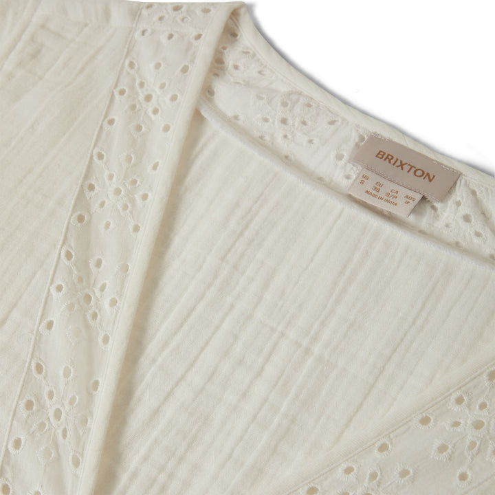 Brixton Seaside Eyelet Top (Womens) | Off White Eyelet
