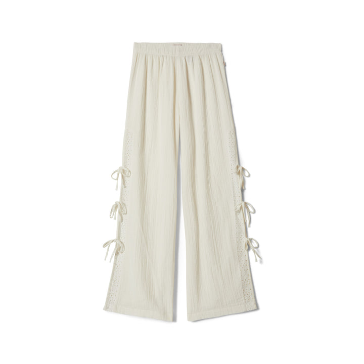 Brixton Seaside Eyelet Wide Leg Pant (Womens) | Off White Eyelet
