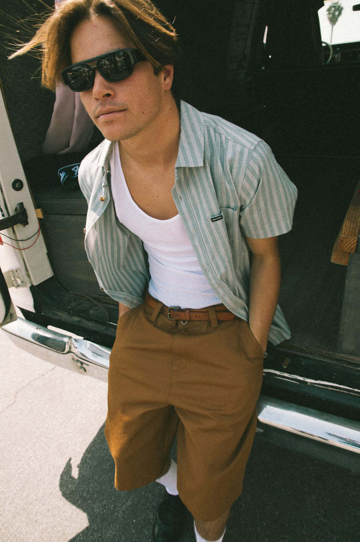 Brixton Choice Chino Baggy Short (Mens) | Washed Copper