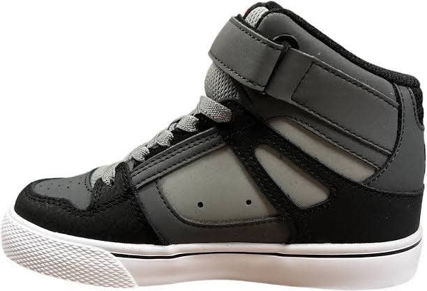 DC Pure Hi Top EV Youth Shoes | Grey/Black/Red