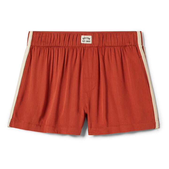 Brixton Silky Boxer Short (Womens) | Burnt Brick