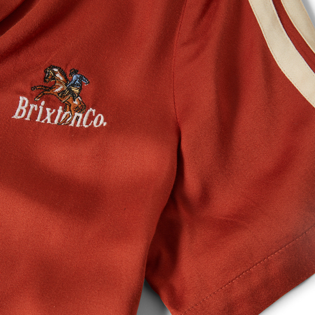 Brixton Silky S/S Bowling Button Down (Womens) | Burnt Brick