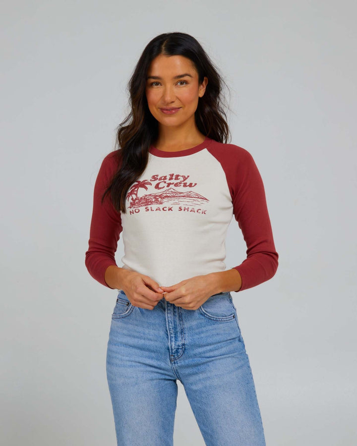 Salty Crew Slack Shack Long Sleeve Raglan Tee (Women&