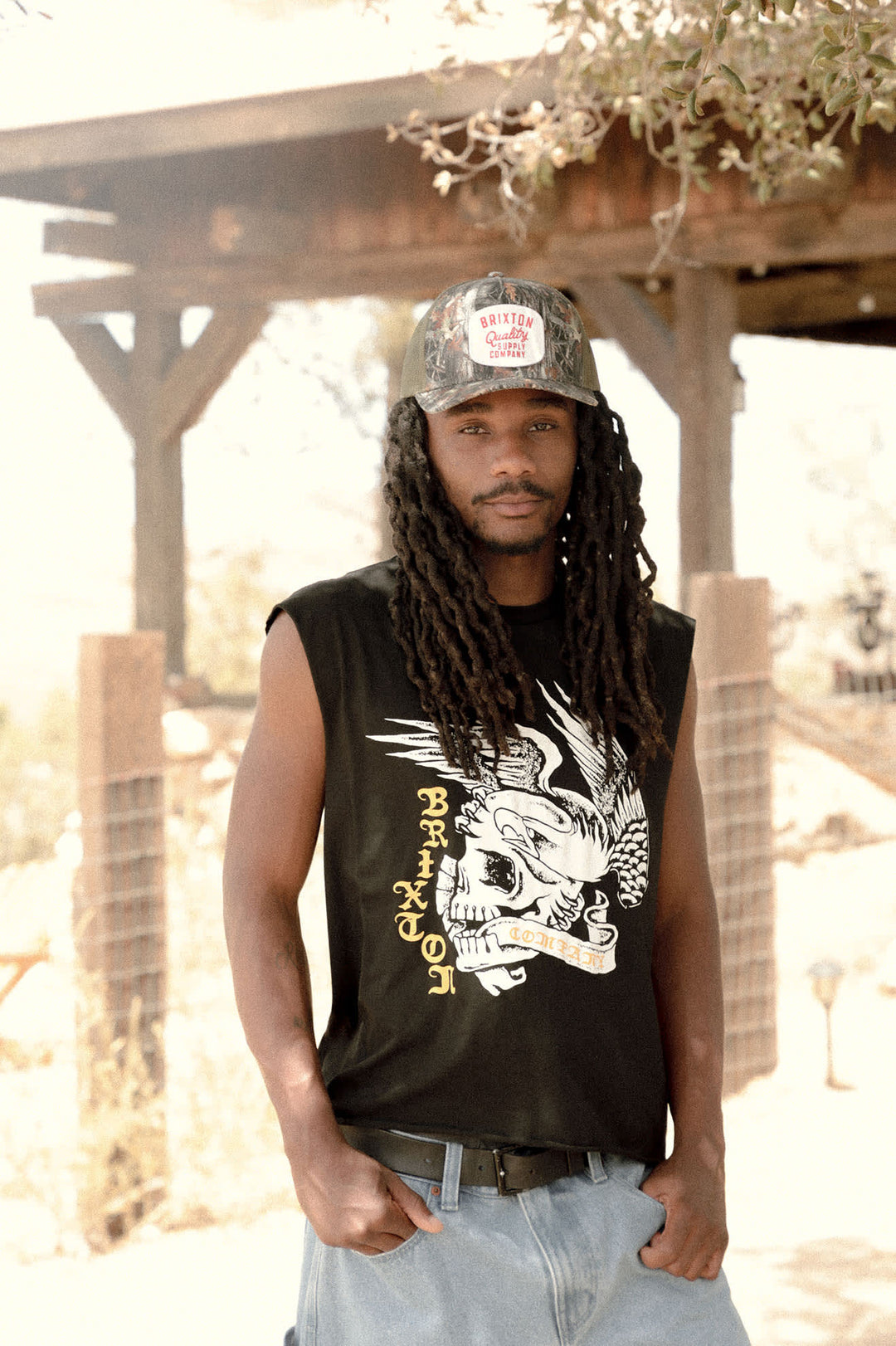 Brixton Wolcott Worn In Boxy Muscle Tank (Men&