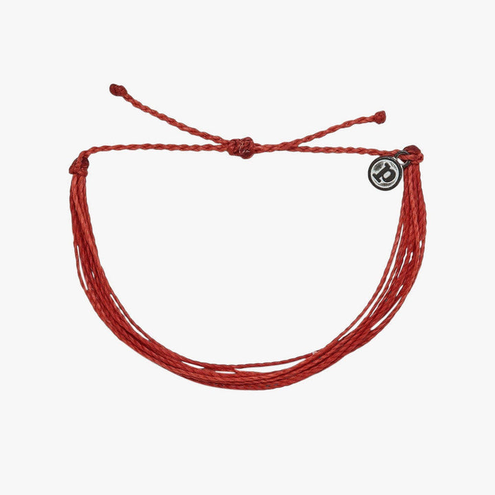 Pura Vida Original Bright Solid Bracelet | Red