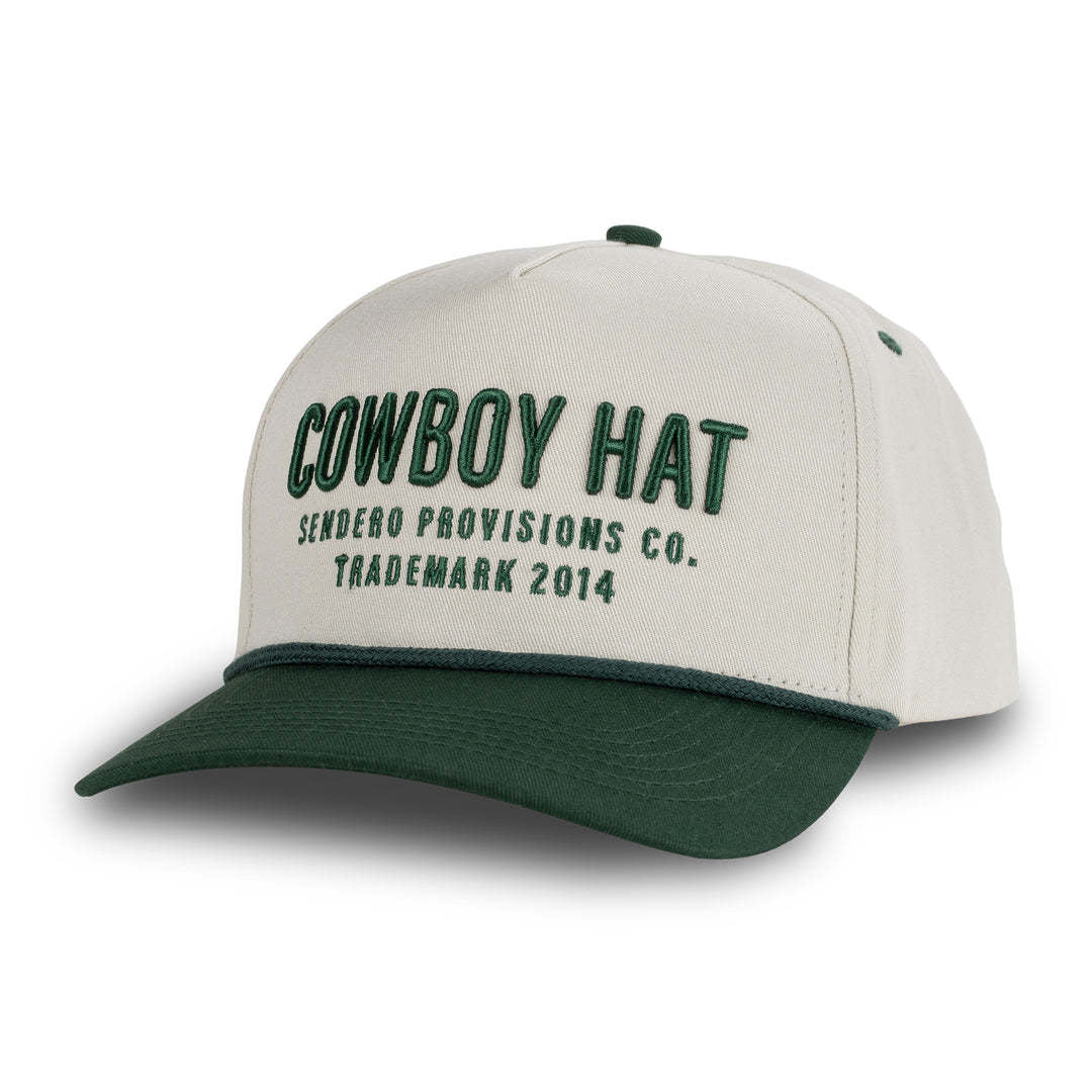 Sendero Cowboy Hat (Unisex) | Cream/Green