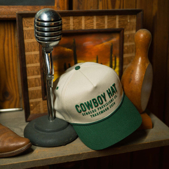 Sendero Cowboy Hat (Unisex) | Cream/Green