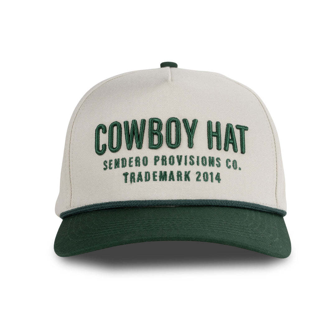 Sendero Cowboy Hat (Unisex) | Cream/Green