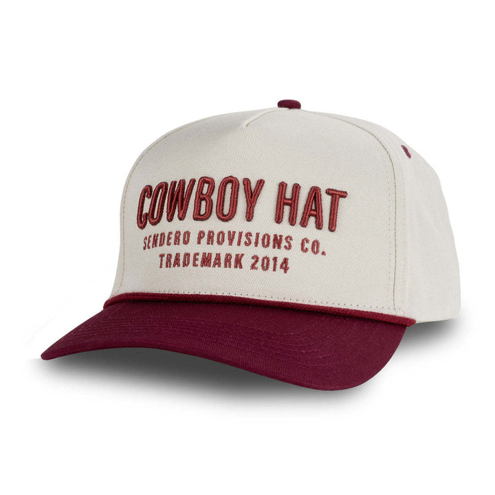 Sendero Cowboy Hat (Unisex) | Cream/Maroon