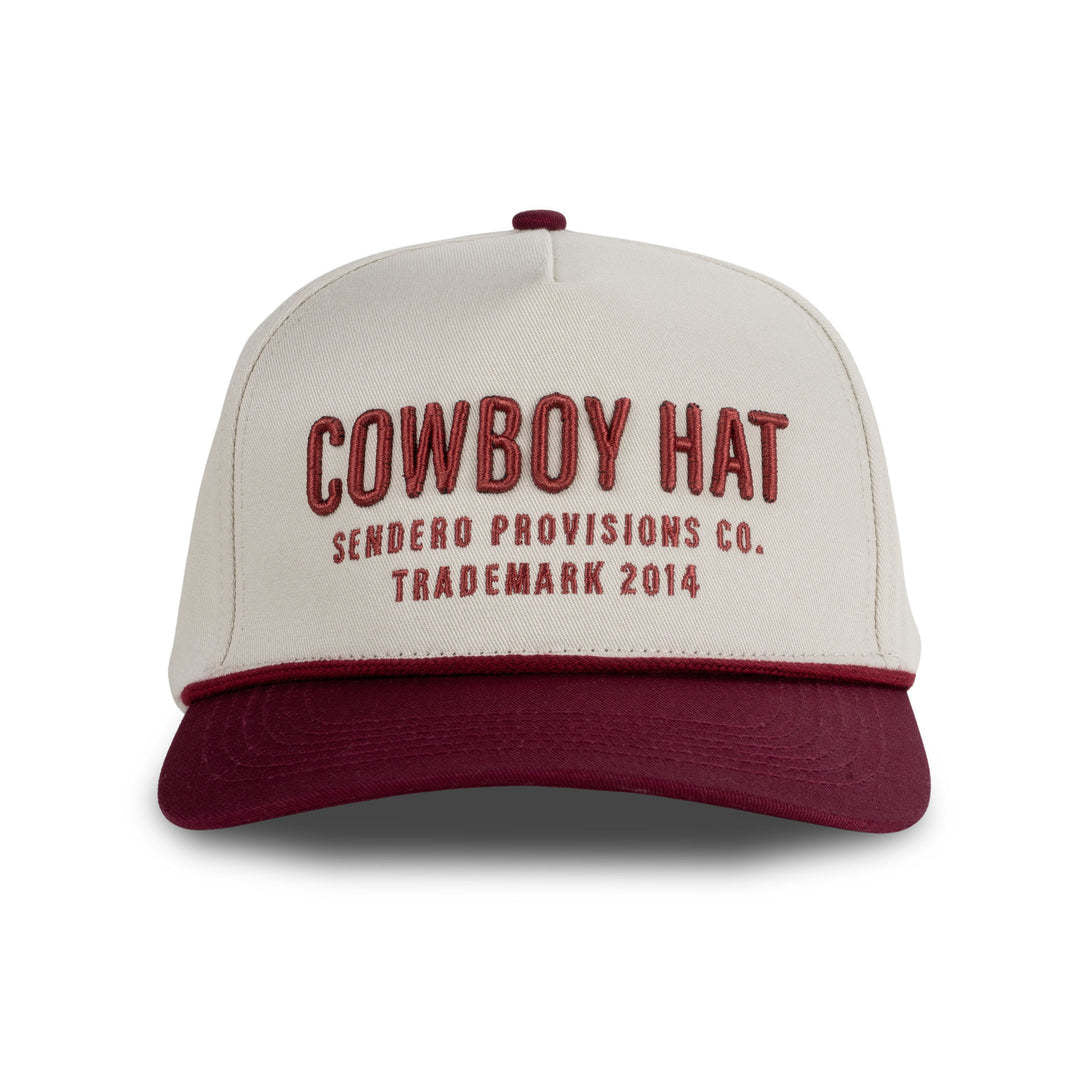 Sendero Cowboy Hat (Unisex) | Cream/Maroon