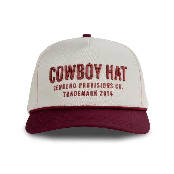 Sendero Cowboy Hat (Unisex) | Cream/Maroon
