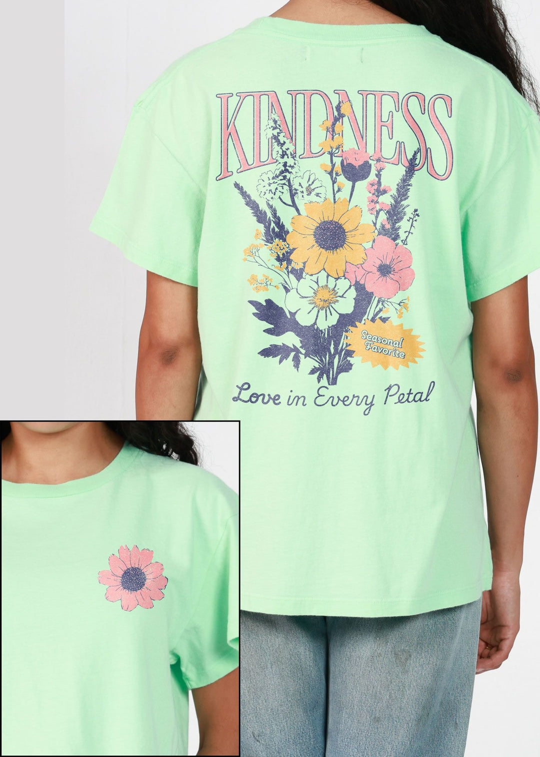 Girl Dangerous Kindness Wildflowers Vintage Tee (Women&