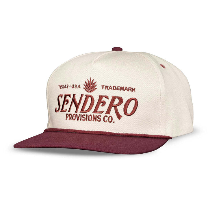 Sendero Logo Hat (Unisex) | Cream/Maroon
