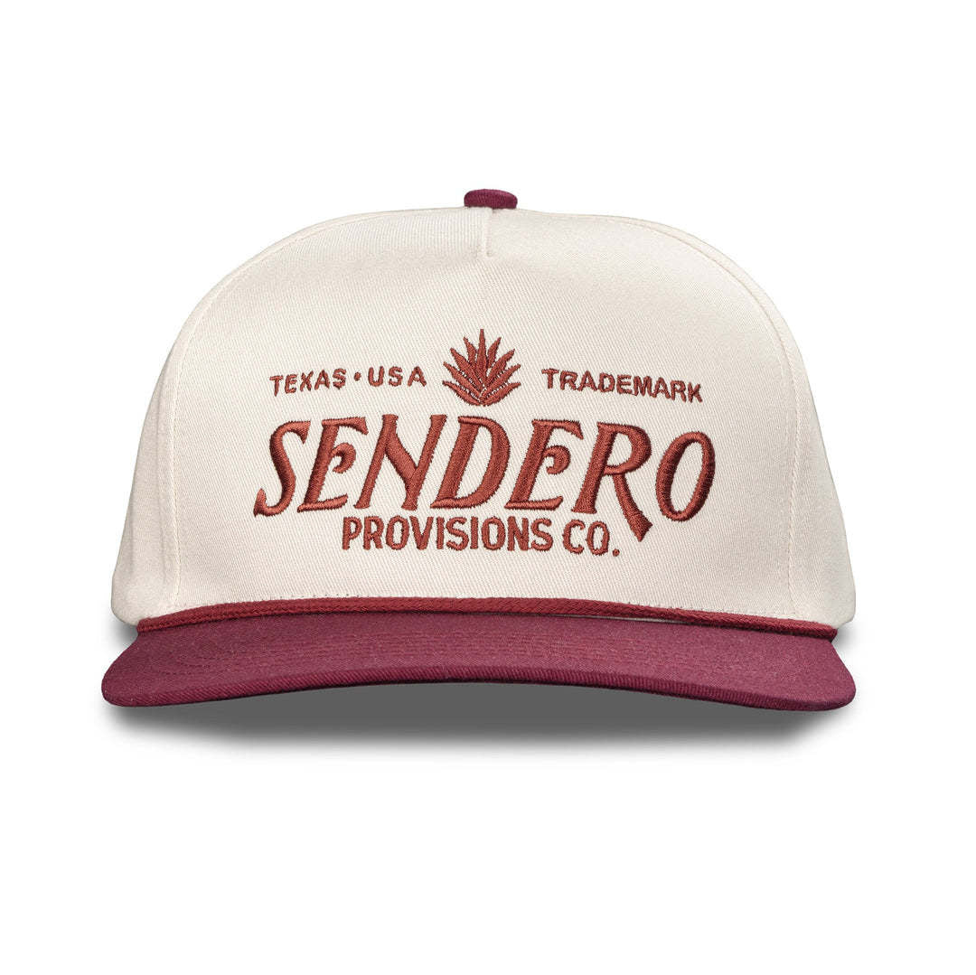 Sendero Logo Hat (Unisex) | Cream/Maroon