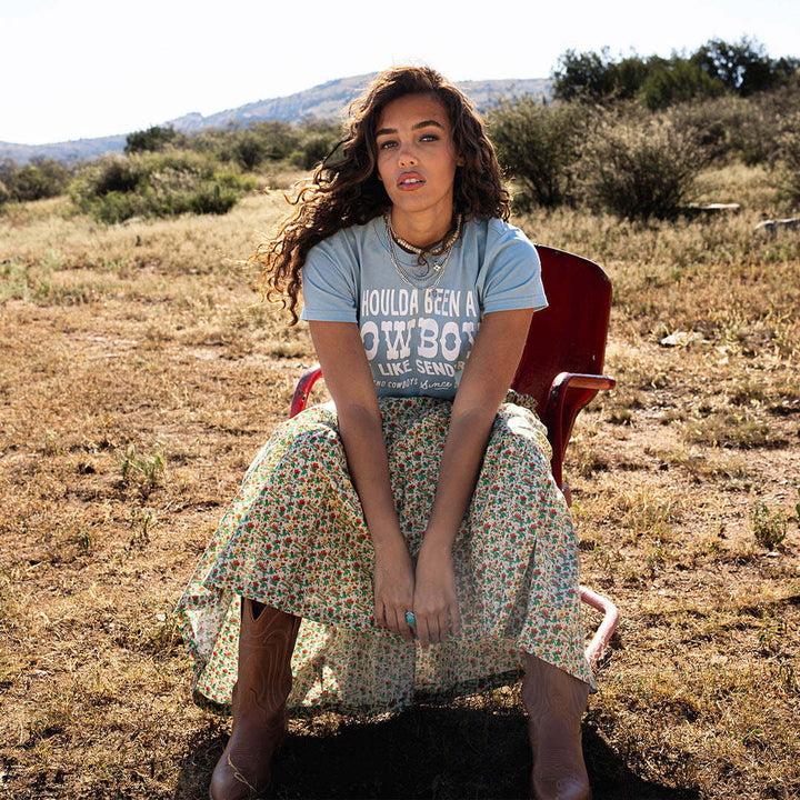 Sendero Shoulda Been A Cowboy Crop Tee (Women&