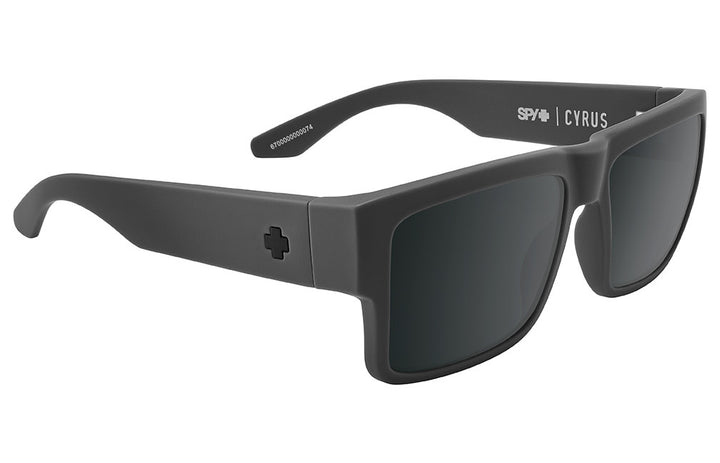 Spy Cyrus Soft Matte Dark Gray | Happy Gray Green Polar w/ Black Spectra Mirror