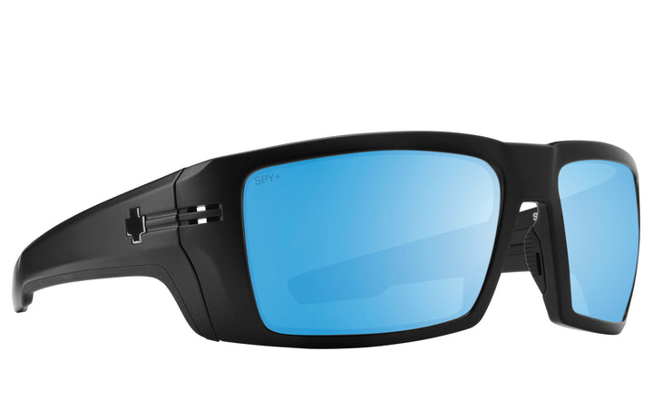 Spy Rebar ANSI Matte Black | Happy Boost Polar Ice Blue Mirror