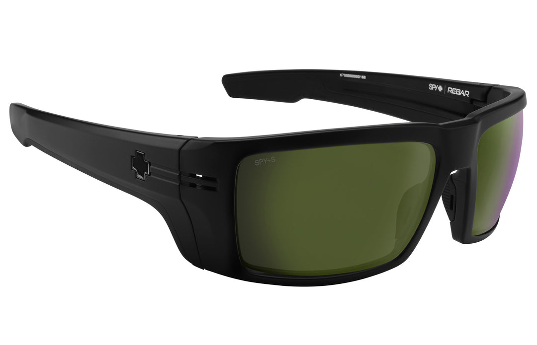 Spy Rebar ANSI Matte Black | Happy Bronze Polar Olive Spectra Mirror