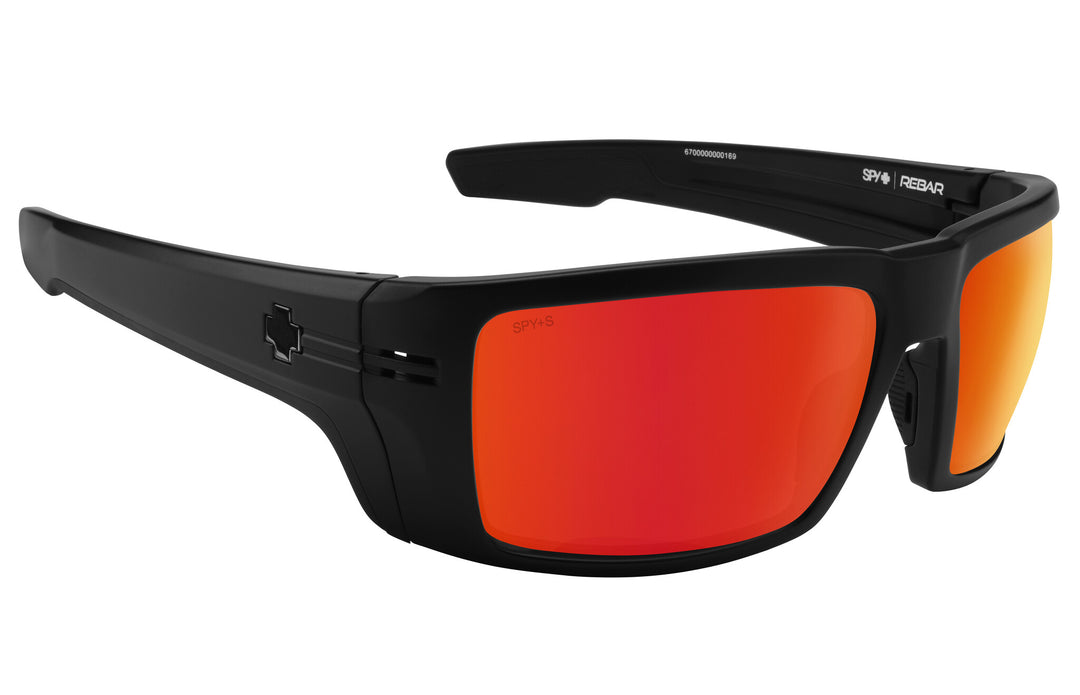 Spy Rebar ANSI Matte Black | Happy Bronze Red Spectra Mirror