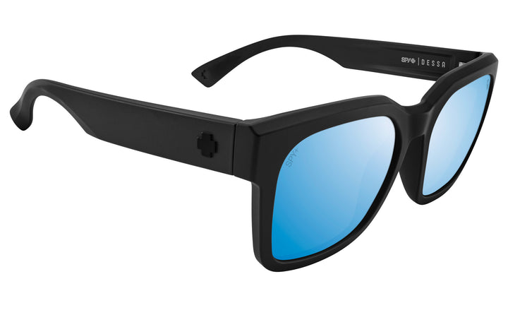 Spy Dessa Matte Black | Happy Boost Polar Ice Blue Mirror