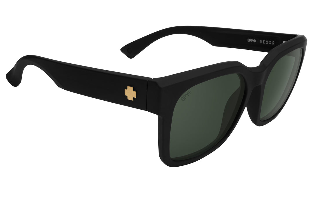 Spy Dessa Soft Matte Black | Happy Gray Green Polarized