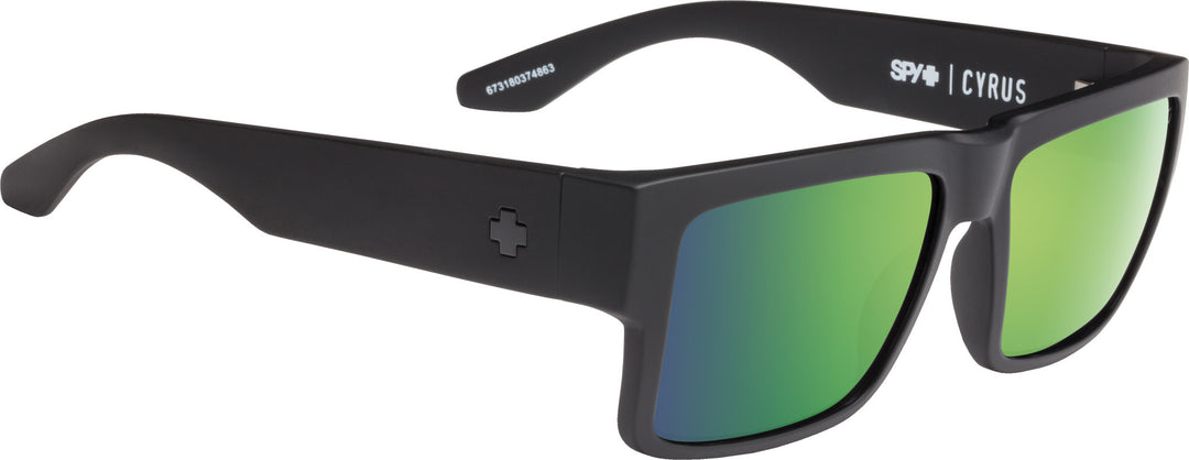 Spy Cyrus Matte Black | Happy Bronze Polar w/ Green Spectra