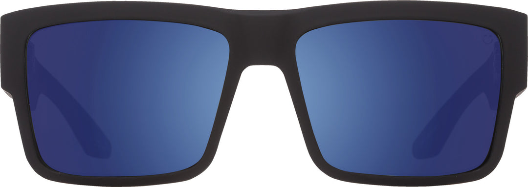 Spy Cyrus Soft Matte Black | Happy Bronze w/ Blue Spectra Mirror